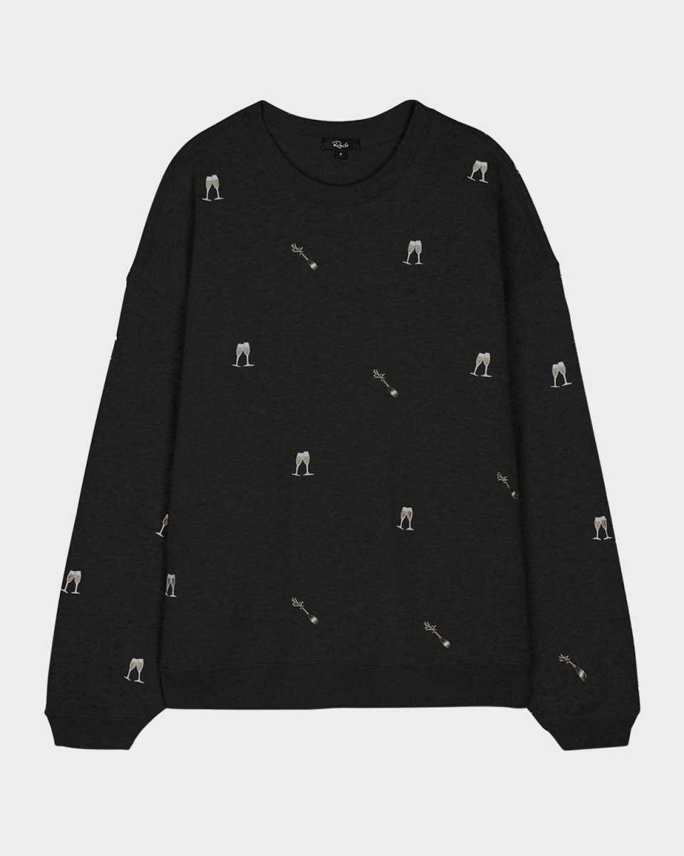 Varsity Champagne Embroidered Sweatshirt